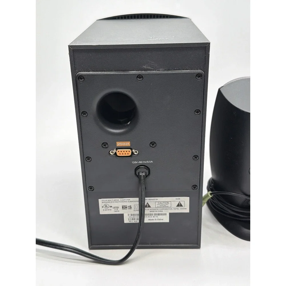Dell A425 2.1 Computer Speaker System with Powered Subwoofer Black Grey Wired